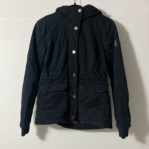 Hollister dark navy Jacket with Logo Patch